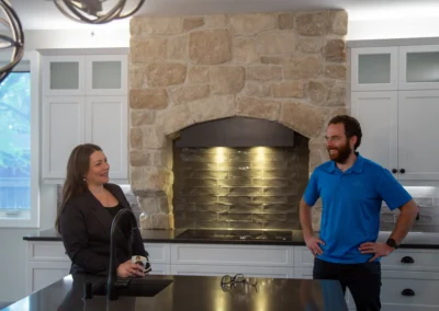 Customer and Josh sharing a laugh